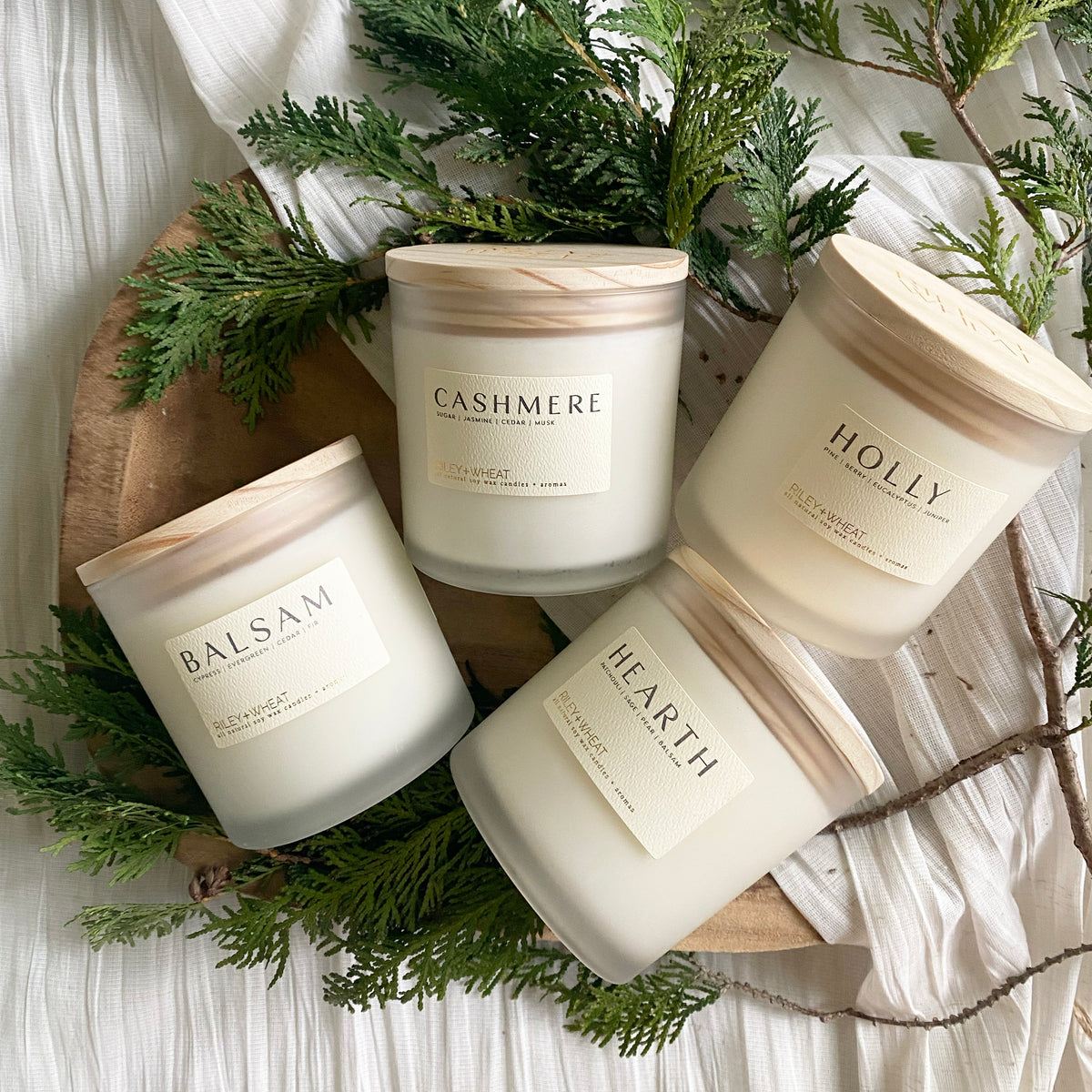 Winter double wick candle