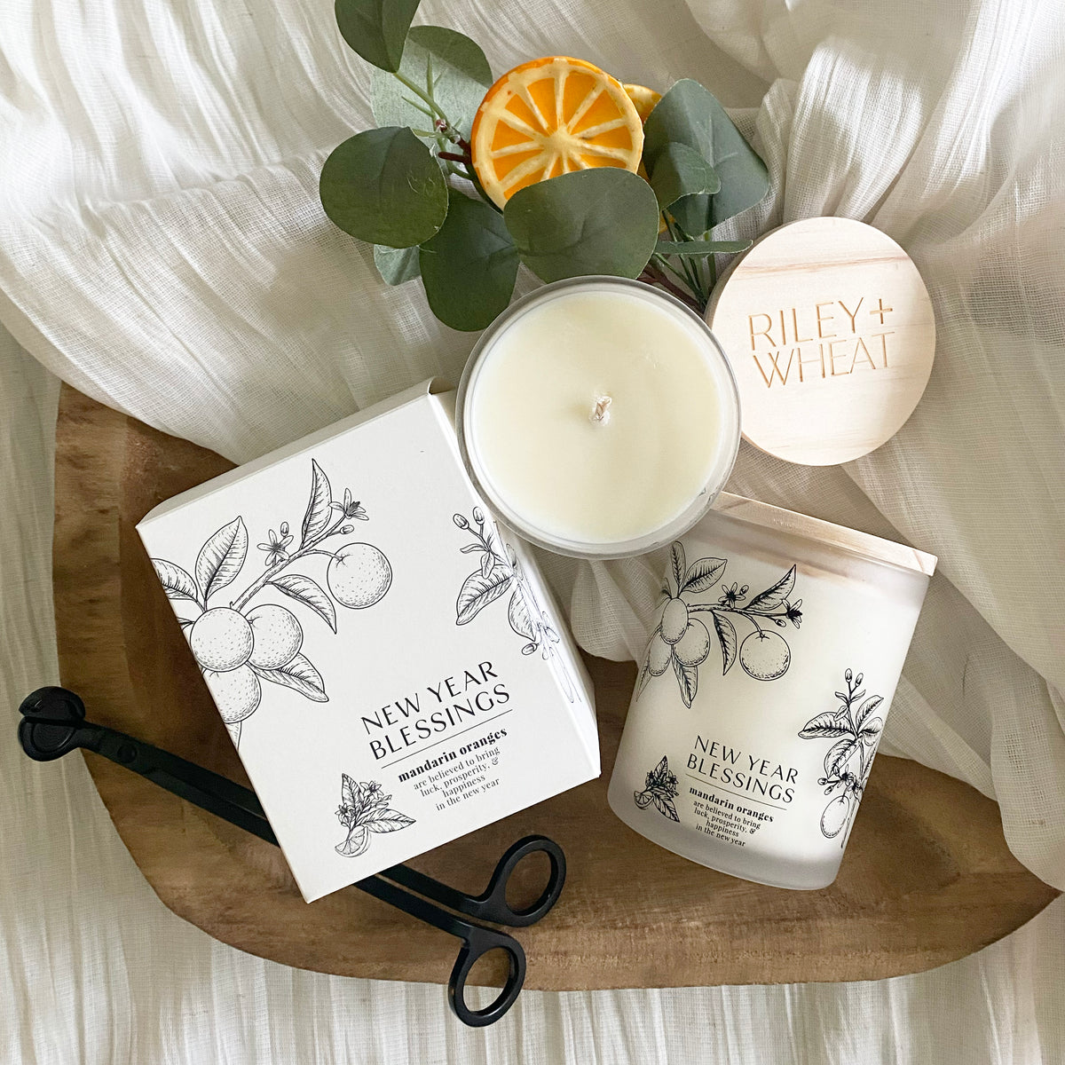 New Year's Blessing candle
