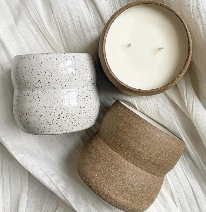 Stoneware  Candle