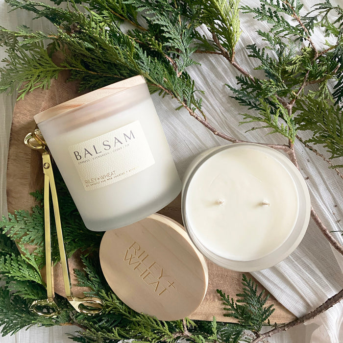 Winter double wick candle