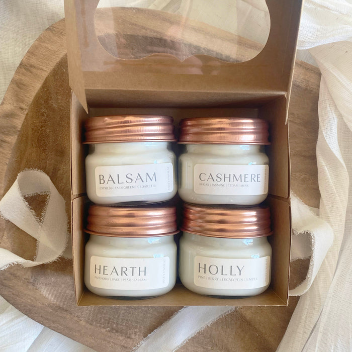 ((Firefly Market Presale)) Winter Farmhouse Candle gift set
