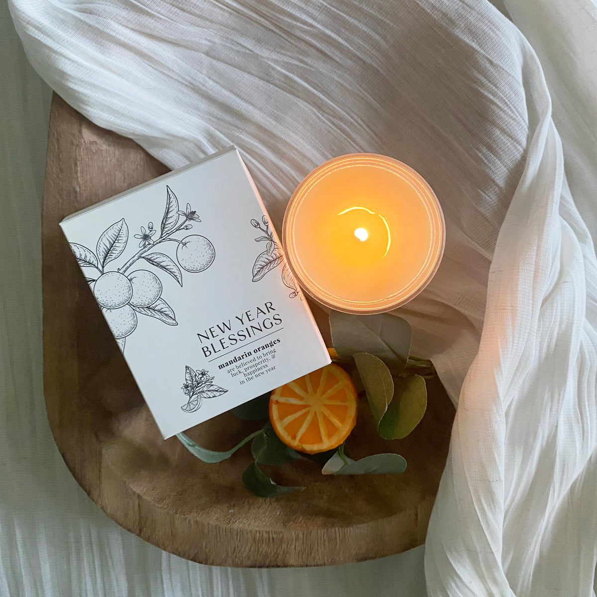 New Year's Blessing candle