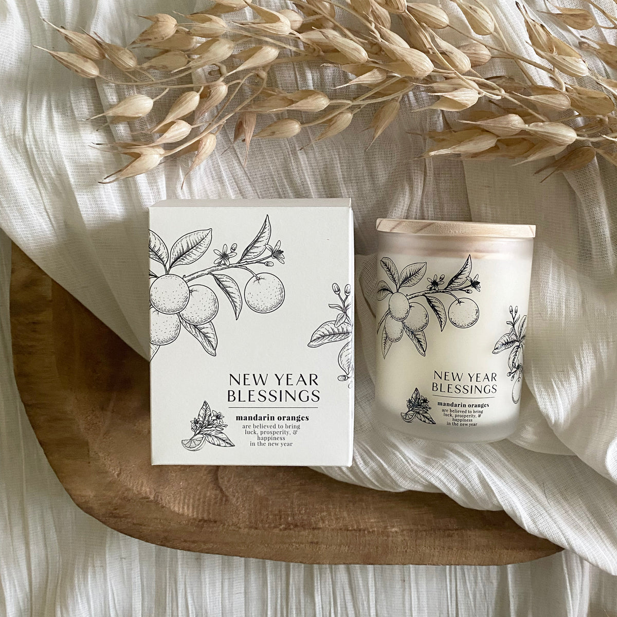New Year's Blessing candle