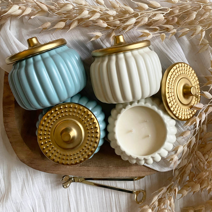 Ceramic Pumpkin Candle