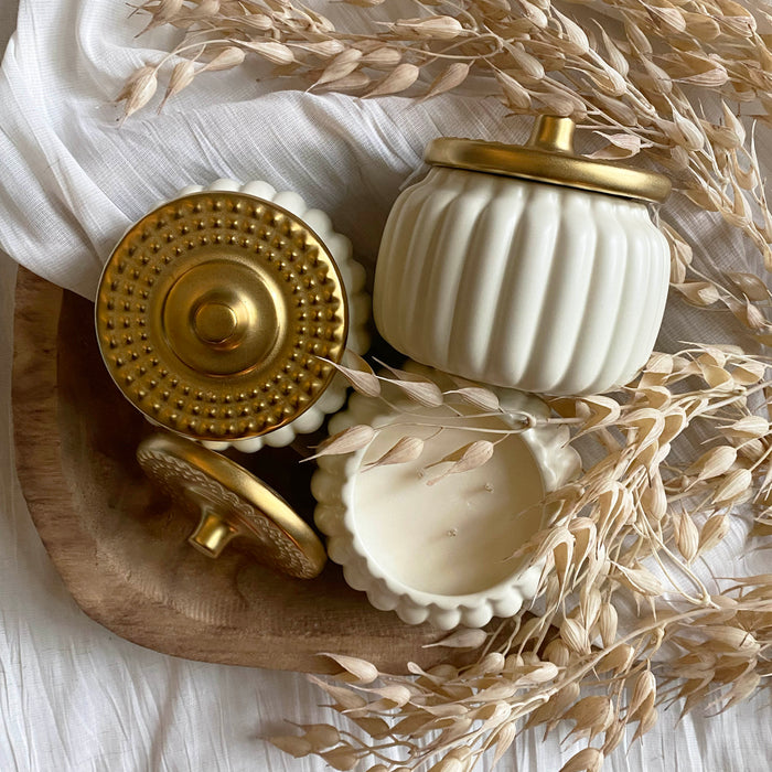 Ceramic Pumpkin Candle