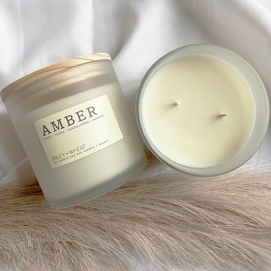 double wick candle Riley & Wheat